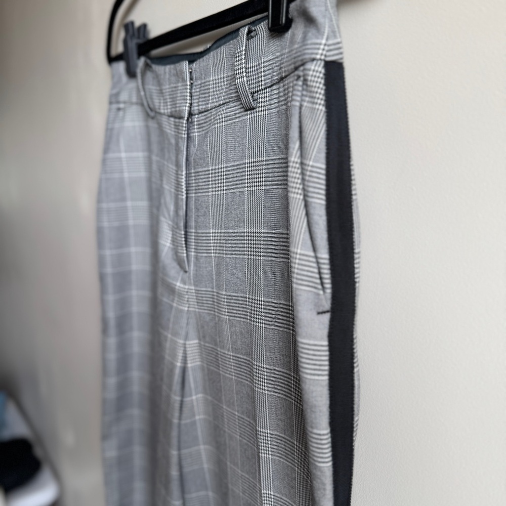 Boden Smart Wide Leg Pants Women's 4R Black Houndstooth Career Work Flare - Picture 3 of 12